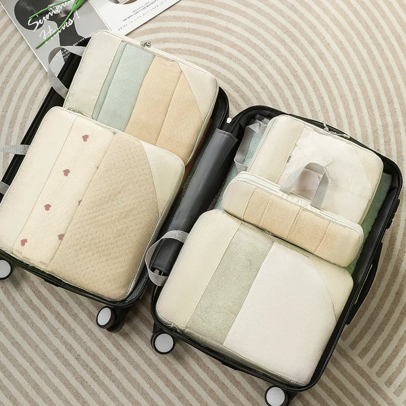 Compression Packing Cubes Set — Expandable Travel Organizer Bags for Luggage, Suitcase, and Carry-On