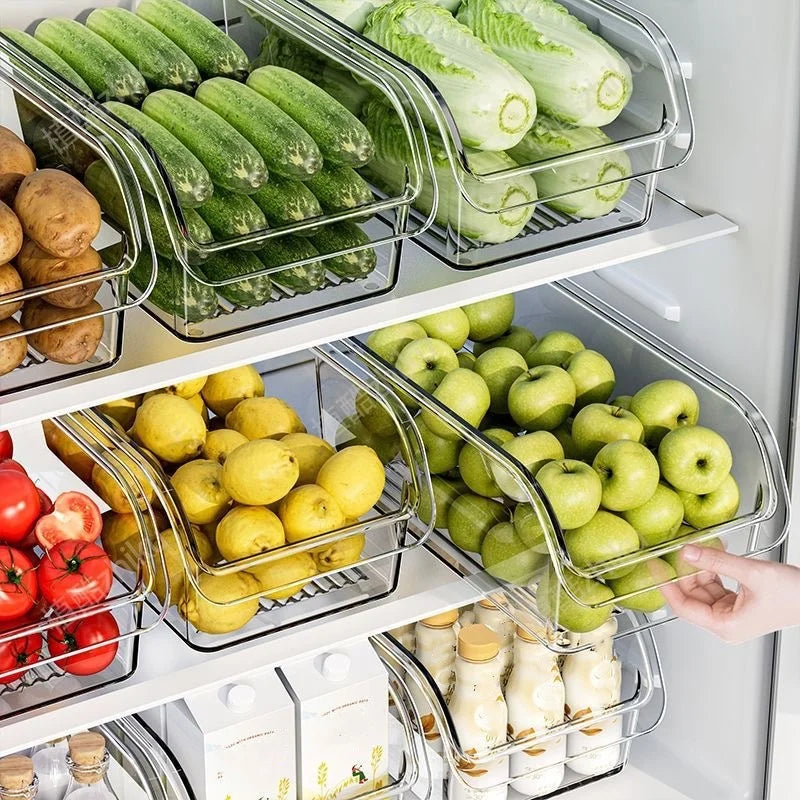 ClearSpace large-capacity transparent fridge organizer
