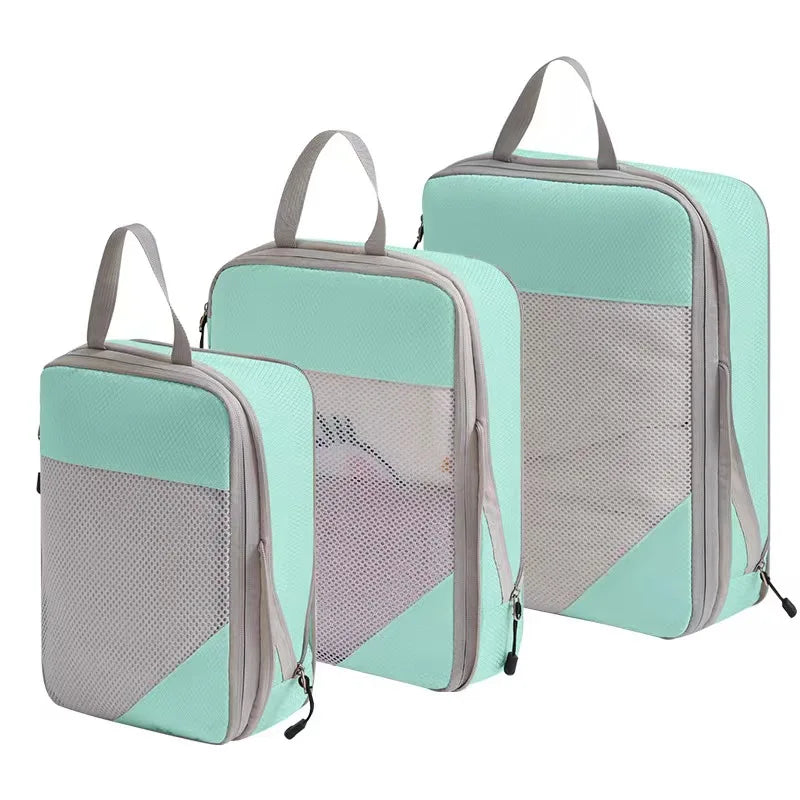 Compression Packing Cubes Set — Expandable Travel Organizer Bags for Luggage, Suitcase, and Carry-On