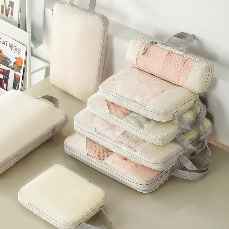 Compression Packing Cubes Set — Expandable Travel Organizer Bags for Luggage, Suitcase, and Carry-On