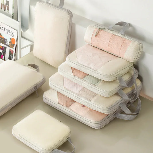 Compression Packing Cubes Set — Expandable Travel Organizer Bags for Luggage, Suitcase, and Carry-On