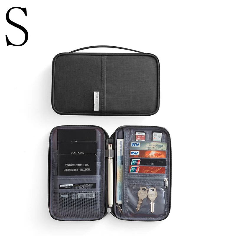 Family Travel Wallet and Passport Organizer — RFID Blocking Document Holder for Cards, Tickets, and Passports