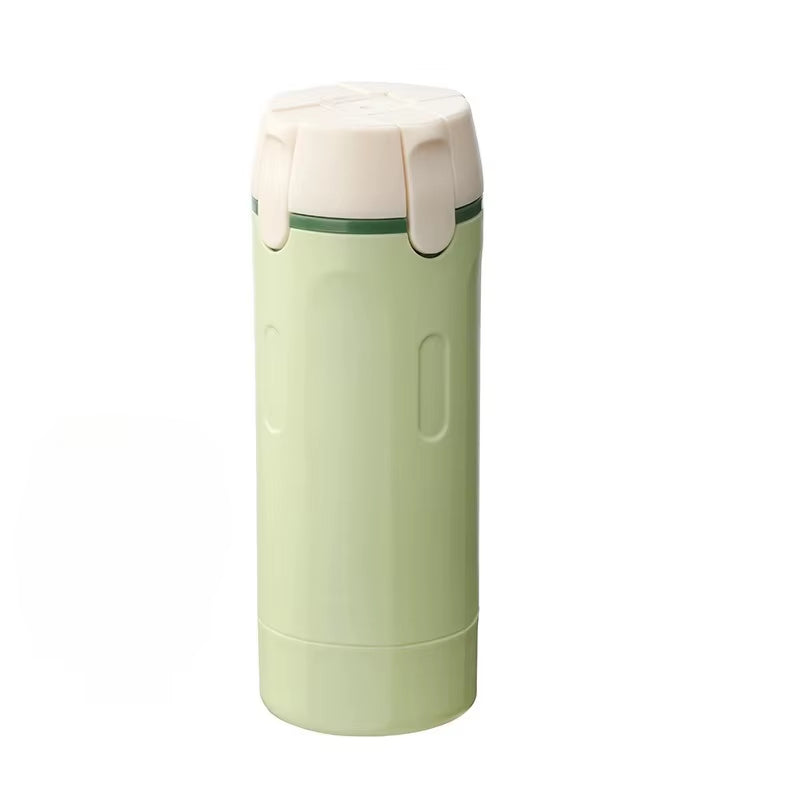 4-in-1 Minimalist Travel Dispenser Set | Leak-Proof Refillable Toiletry Organizer with Labels