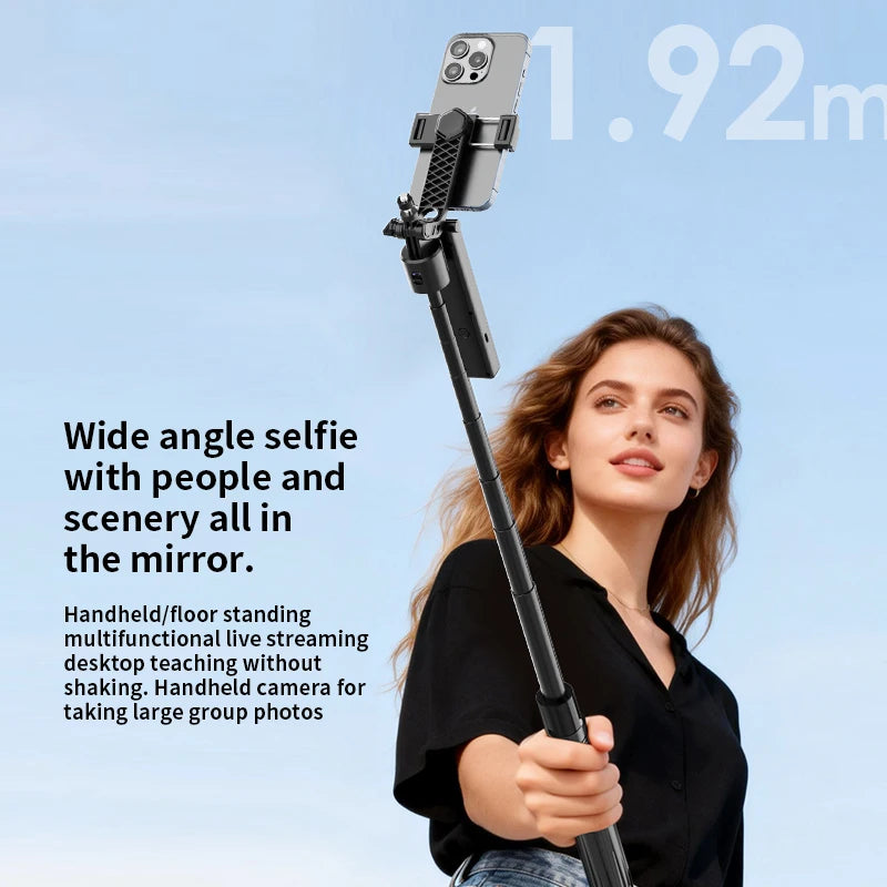 360° AI Auto-Tracking Gimbal | Foldable Smart Selfie Stick & Tripod with Motion Sensing