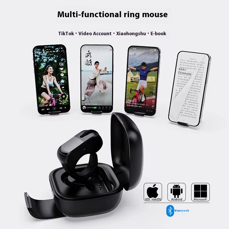 Ergonomic Bluetooth Finger Ring Mouse – Dual-Mode & Rechargeable