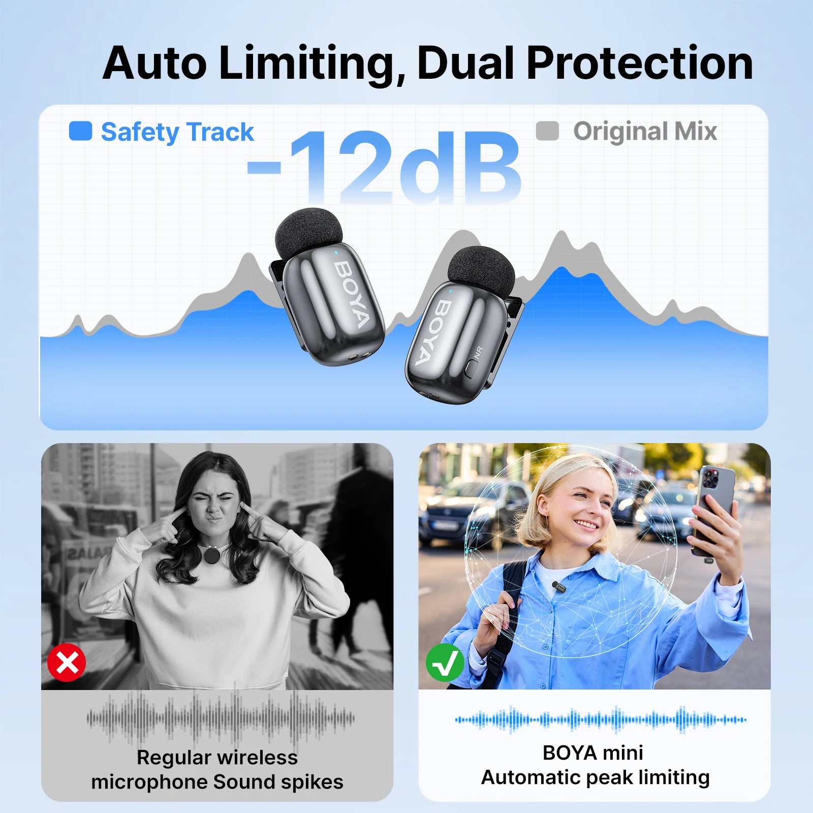 BOYA Mini 2 Pro | Studio-Grade AI Noise-Canceling Wireless Microphone for iPhone & USB-C