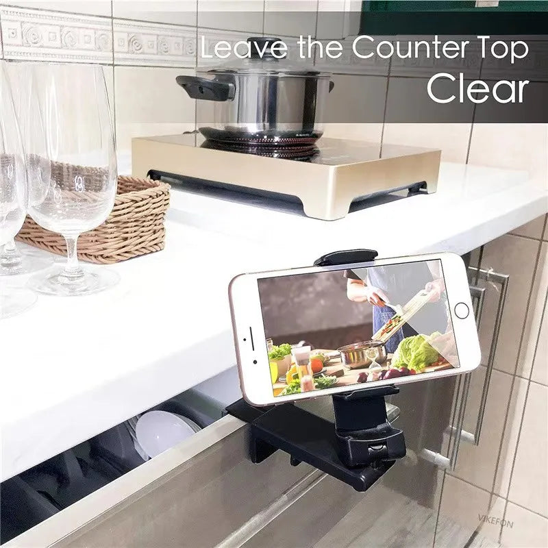Universal Airplane Phone Mount | 360° Adjustable Foldable Travel Stand for Hands-Free Viewing