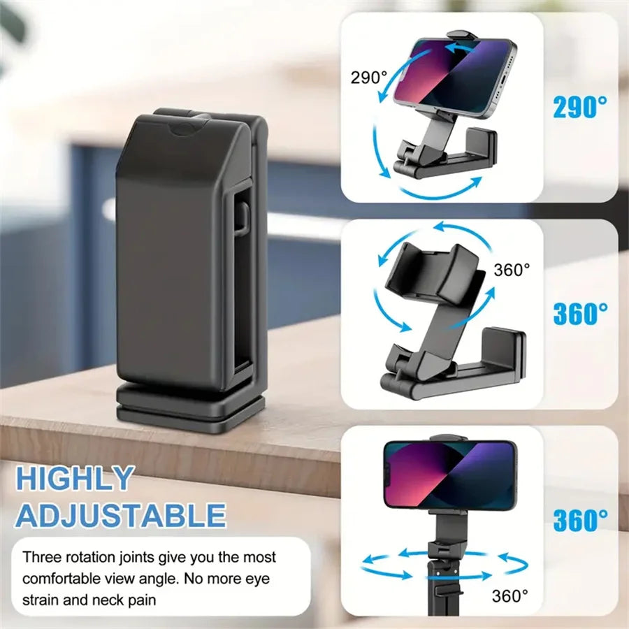 Universal Airplane Phone Mount | 360° Adjustable Foldable Travel Stand for Hands-Free Viewing