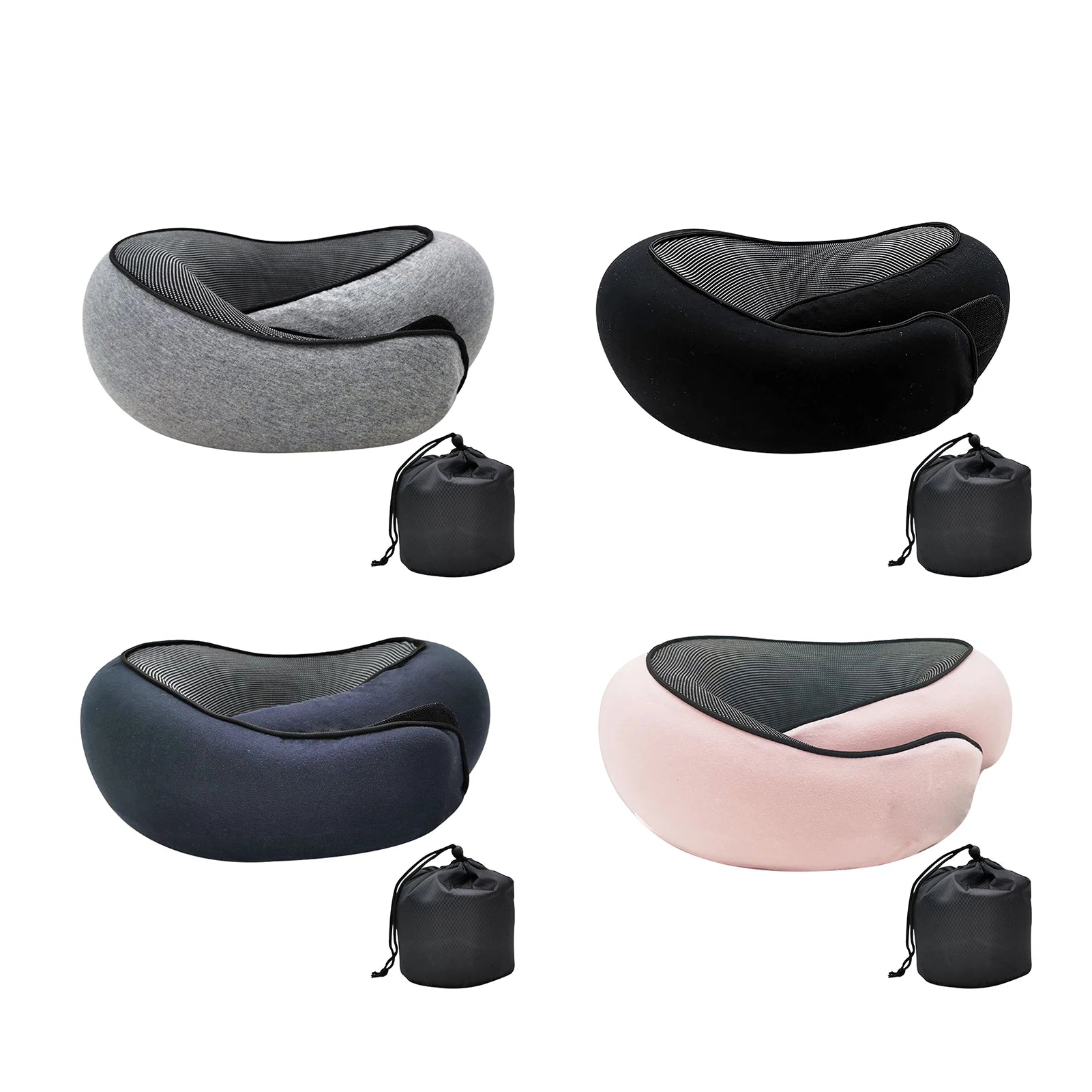 Ergonomic "Snail" Memory Foam Travel Pillow | 360° Neck Support for Flights & Long Commutes