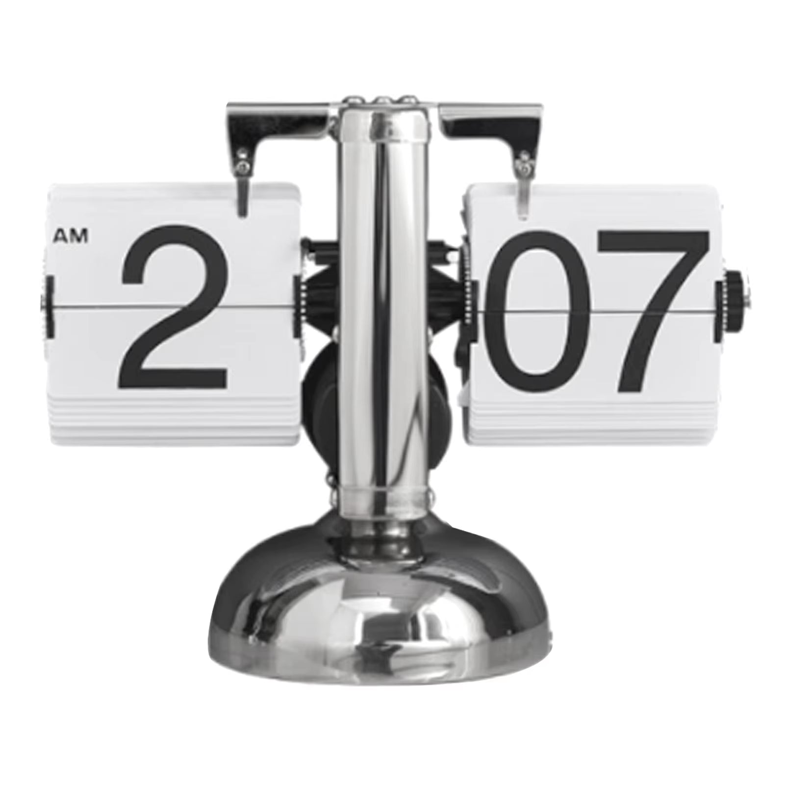 Retro Minimalist Auto-Flip Clock – Single Foot Mechanical Desk Clock