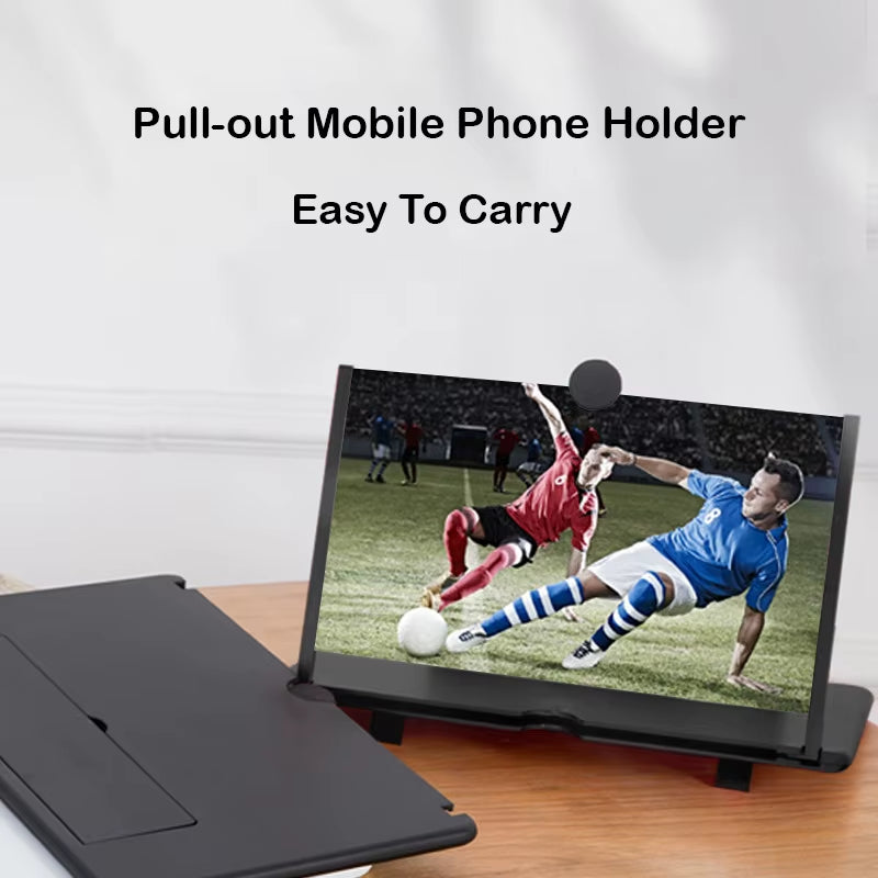 HD Mobile Phone Screen Magnifier – 3D Video Amplifier & Foldable Stand for All Smartphones