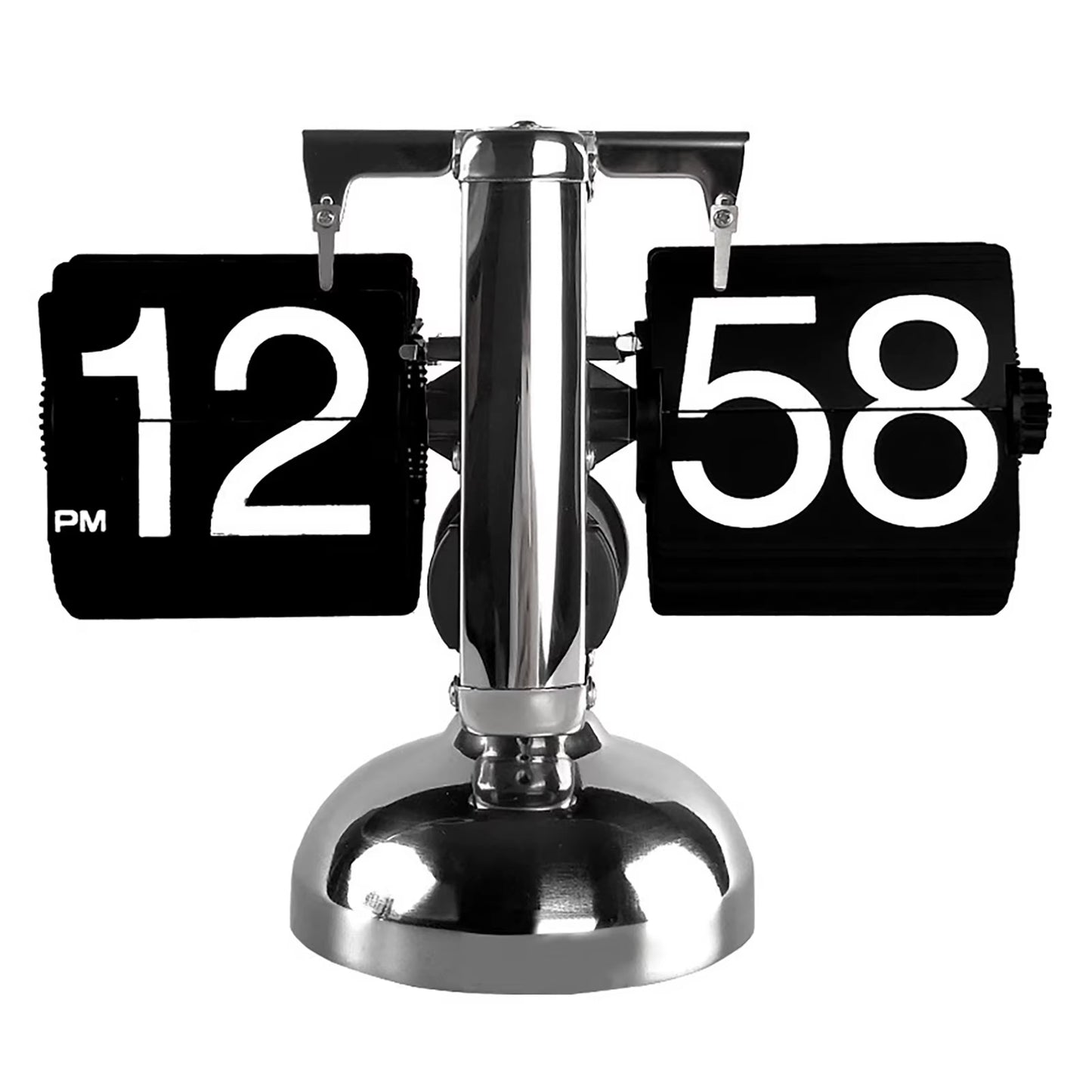Retro Minimalist Auto-Flip Clock – Single Foot Mechanical Desk Clock